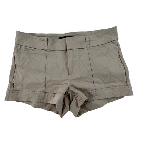 Pants & Shorts | Twee/Indie Sleaze Khaki Size 7 Y2K Embroidered Detail Shorts - Picture 1 of 8